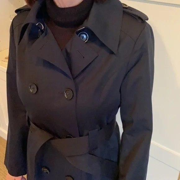 Michael Kors Black Trench Coat - Picture 2 of 6